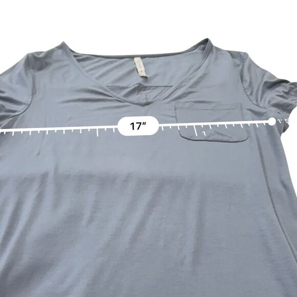 Soma Cool Nights Blue Gray nightgown with v neck Size Small - Picture 5 of 7
